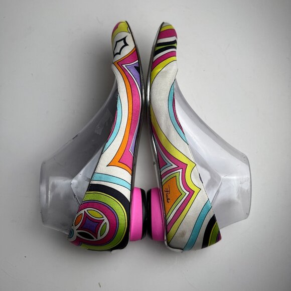 Emilio Pucci Vintage Y2K Satin Ballet Flats Size EU 38.5 US 8 - Picture 11 of 11